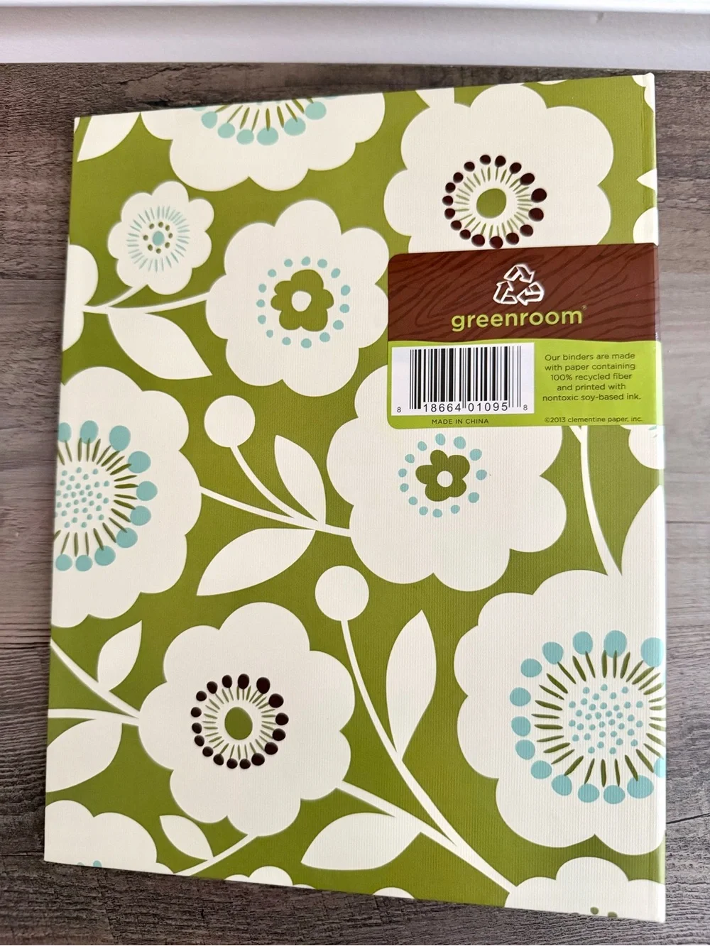 Greenroom Mini Binder in Olive Floral